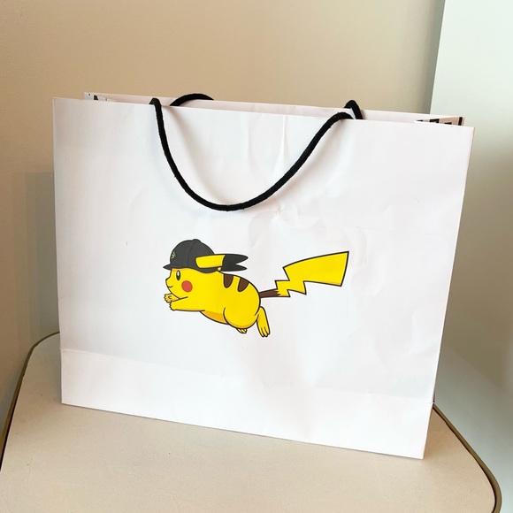 Authentic Large Longchamp Pokémon Pikachu Paper shopping Bag for purse - Picture 1 of 6